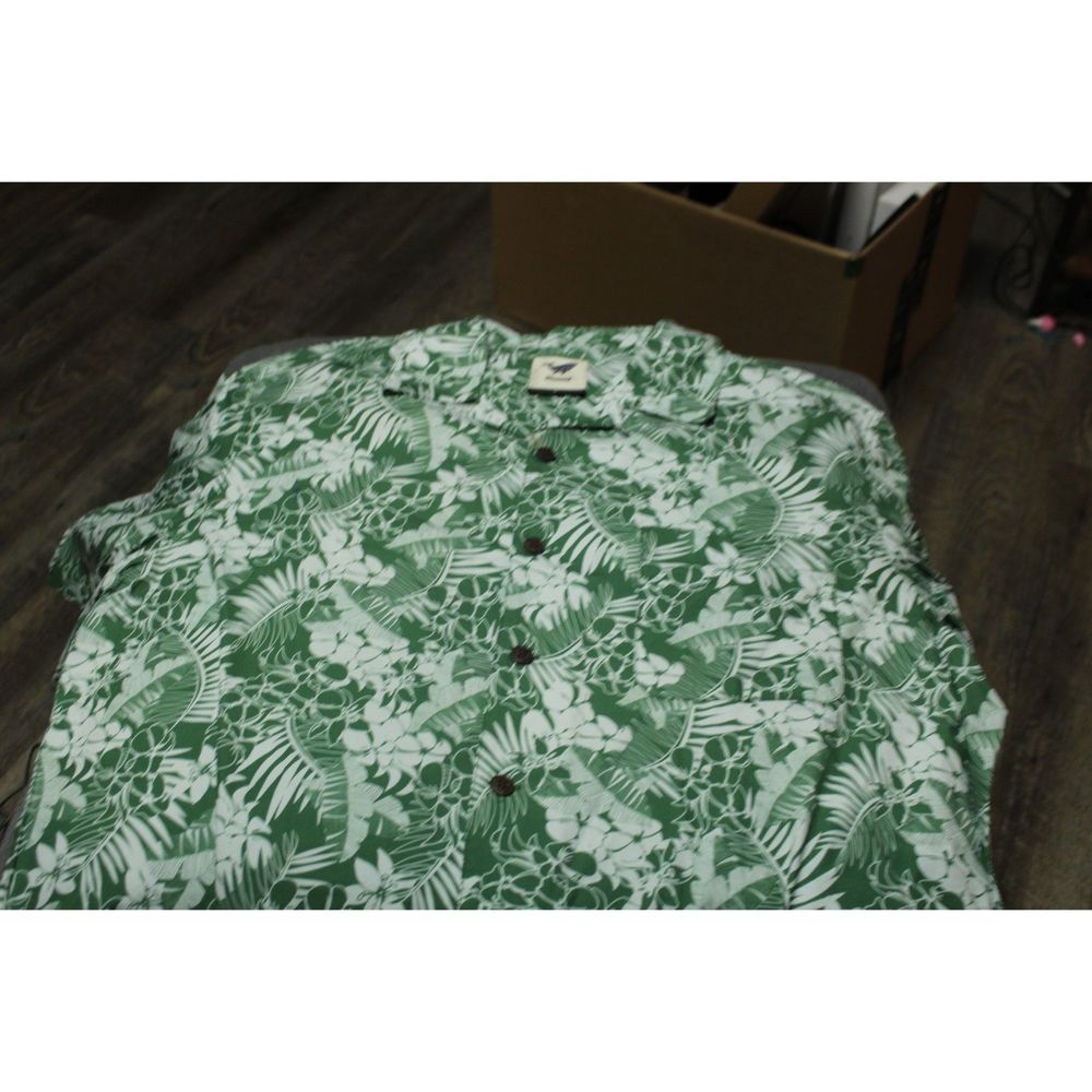 Yiume Mens Button Down Aloha Shirt New Size L